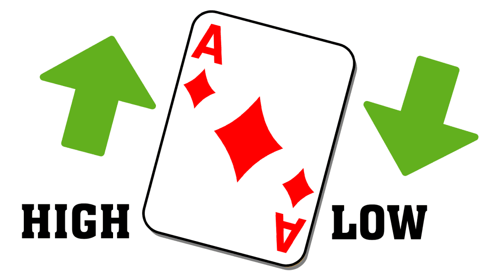 High low card game